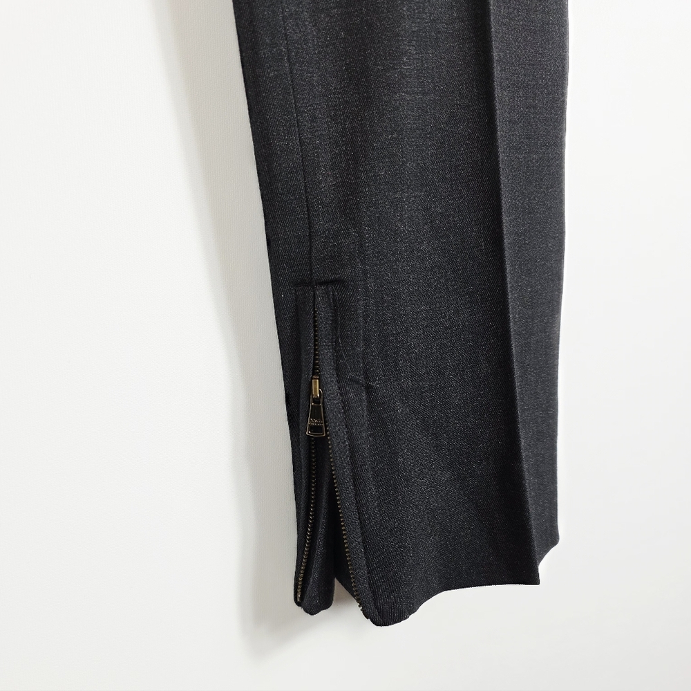 Dolce & Gabbana Virgin Wool Dark Grey Career Wear Dress Pants Women's Size 42 - Picture 4 of 11